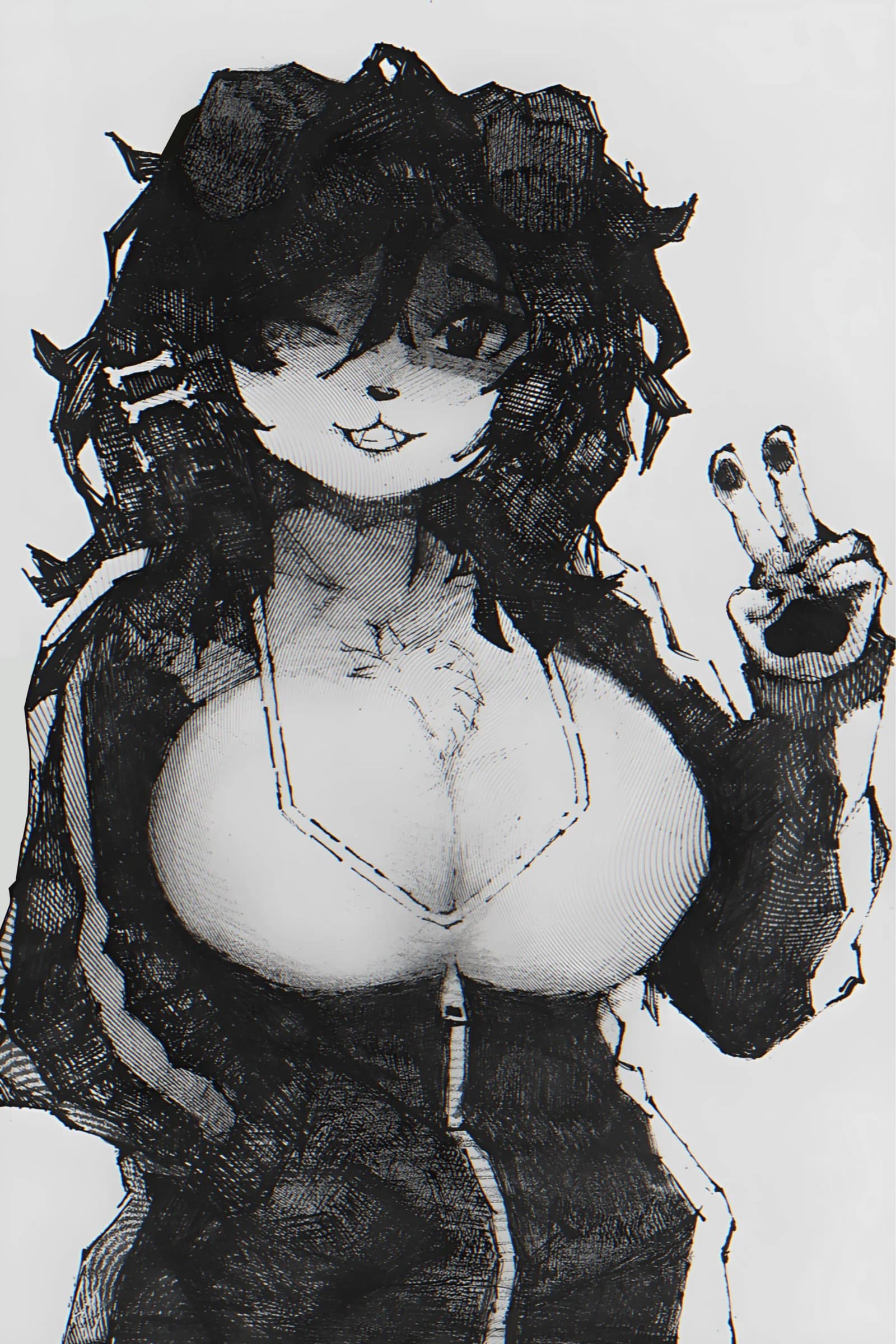 Half-body character illustration