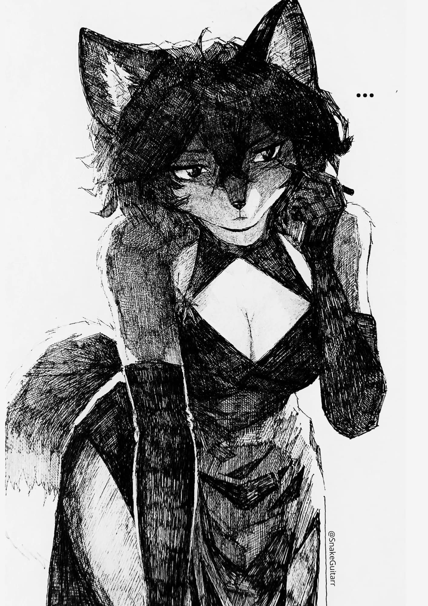 Half-body character illustration