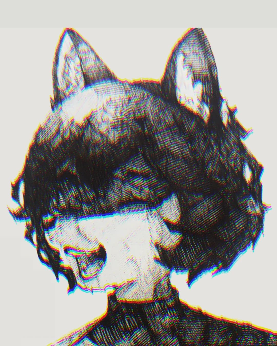 Hand-drawn character portrait