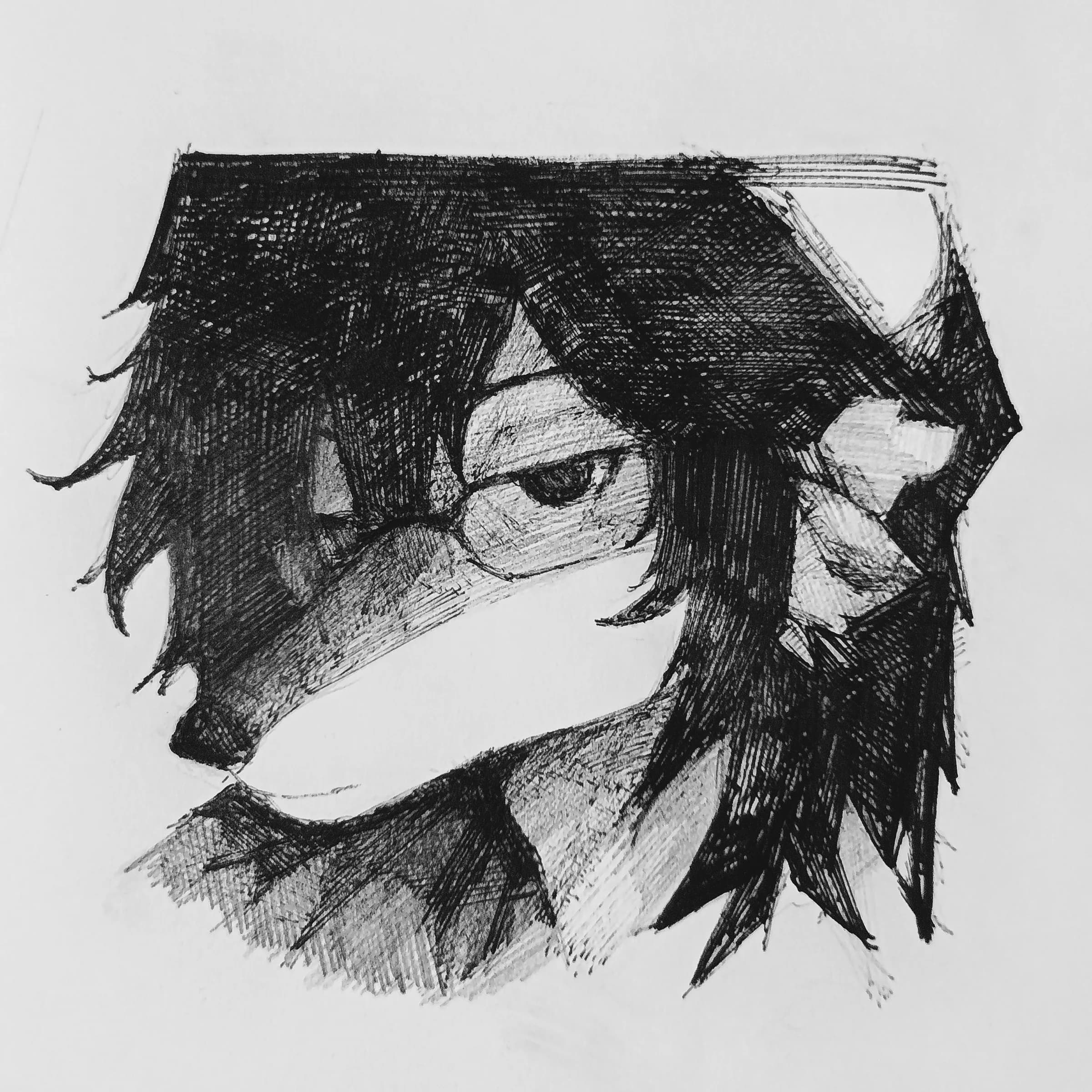 Hand-drawn character portrait