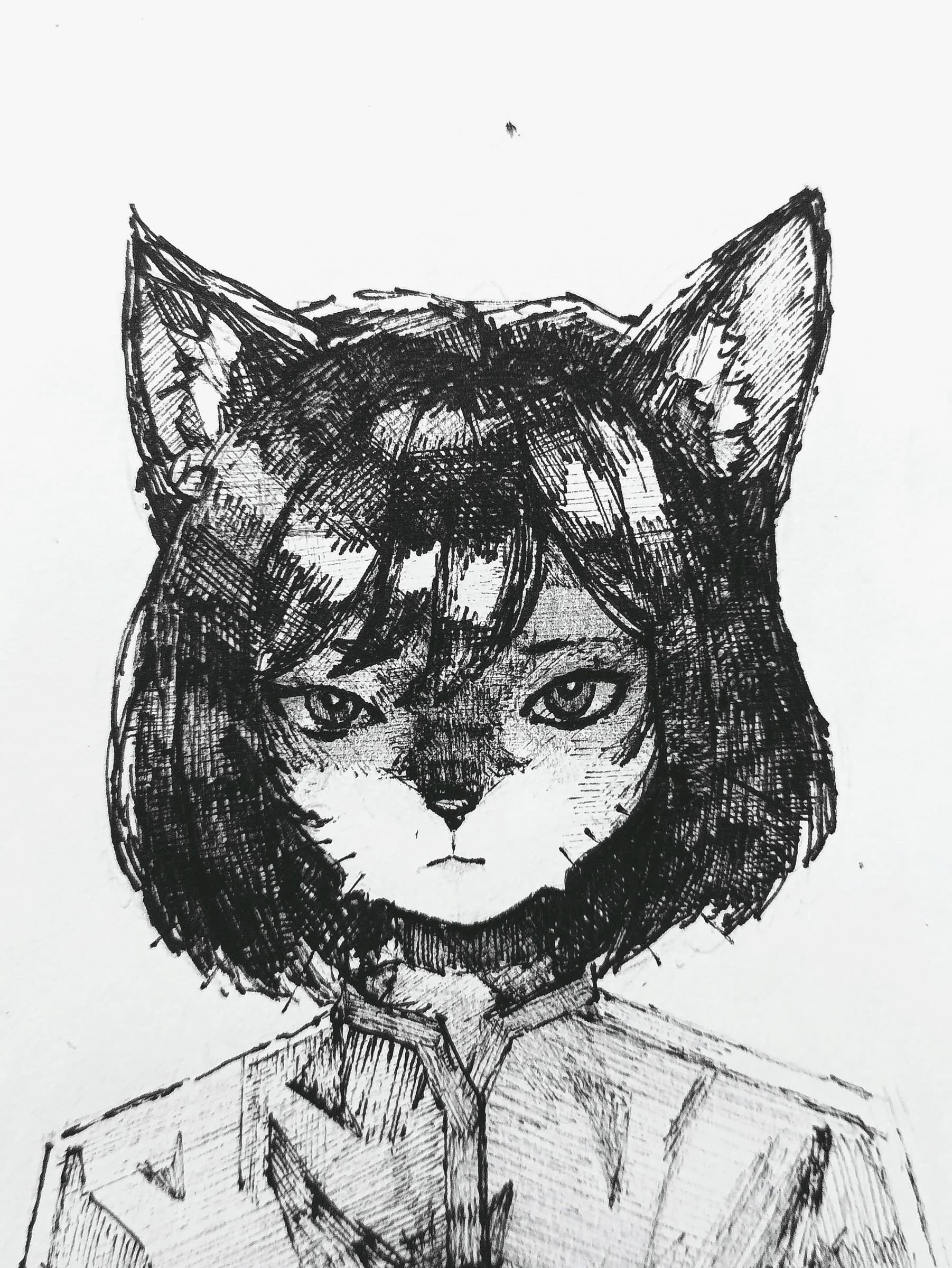 Hand-drawn character portrait